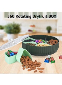 Mishrit Mishrit 360 Revolving Spice and Dryfruits Box with Leg Design and Transparent lid | Masala Dabba for Kitchen | Dryfruit and Chocolate Storage Revolving Box for Living Room, Office and bedroom.  - Image 4