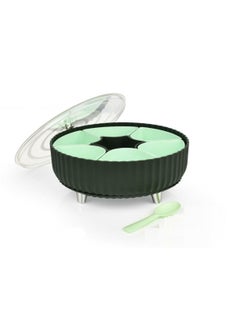 Mishrit Mishrit 360 Revolving Spice and Dryfruits Box with Leg Design and Transparent lid | Masala Dabba for Kitchen | Dryfruit and Chocolate Storage Revolving Box for Living Room, Office and bedroom.  - Image 1