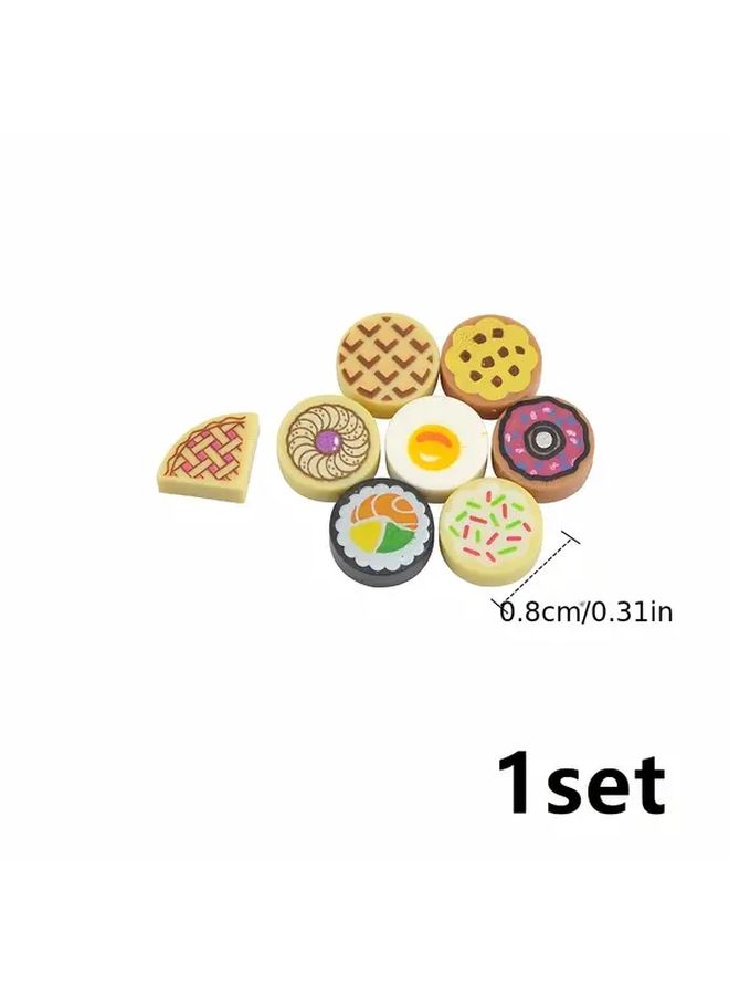 مجموعة طعام LEDUO الجديدة على شكل مكعبات بناء من 5 قطع - دجاج AK23 - بيتزا لذيذة - تفاحة - موز - أشكال لعبة للأطفال للعب التعليمي الممتع - مادة ABS متينة - بناء ملون - Image 3