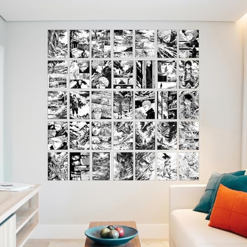 Wallgasm Anime Manga Poster Set - Set of 54, 4 x 6 Inches Posters|Anime Posters For Room, Living Room, Office Dragon Ball Z, Naruto, Death Note, One Piece, Attack on Titans - Image 5
