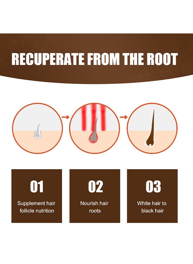 Jaysuing Anti White Hair Essence, Dark Anti Graying Hair Serum for Men and Women, Nutrient Natural Darkening, Promoting Healthier and Thicker Hair 30ml - Image 5