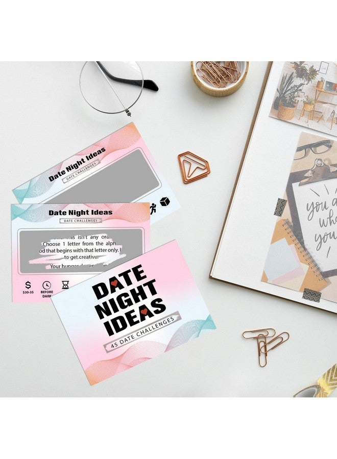 BleSky 45 Date Night Ideas Scratch Off Cards for Couple Games Romantic Couple Gifts for Him Her - Image 3
