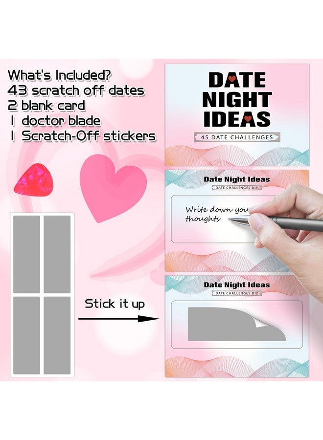 BleSky 45 Date Night Ideas Scratch Off Cards for Couple Games Romantic Couple Gifts for Him Her - Image 4