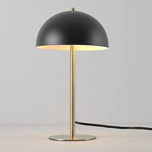 Globe Electric 52938 Luna 15" Desk Lamp, Matte Black, Matte Brass Accents, in-Line On/Off Rocker Switch - Image 3