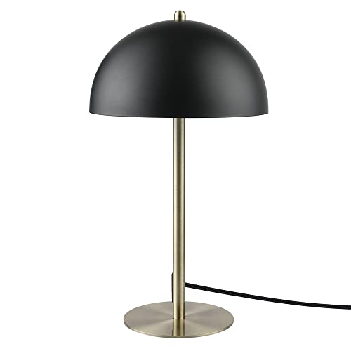 Globe Electric 52938 Luna 15" Desk Lamp, Matte Black, Matte Brass Accents, in-Line On/Off Rocker Switch - Image 1