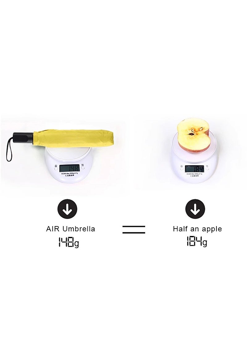 Ultra-Light 148g Carbon Fiber Manual Folding Umbrella - Fluorescent Yellow UV Sun Protection Compact Umbrella for Women, Premium Gift NYS-1012-Yellow - Image 3