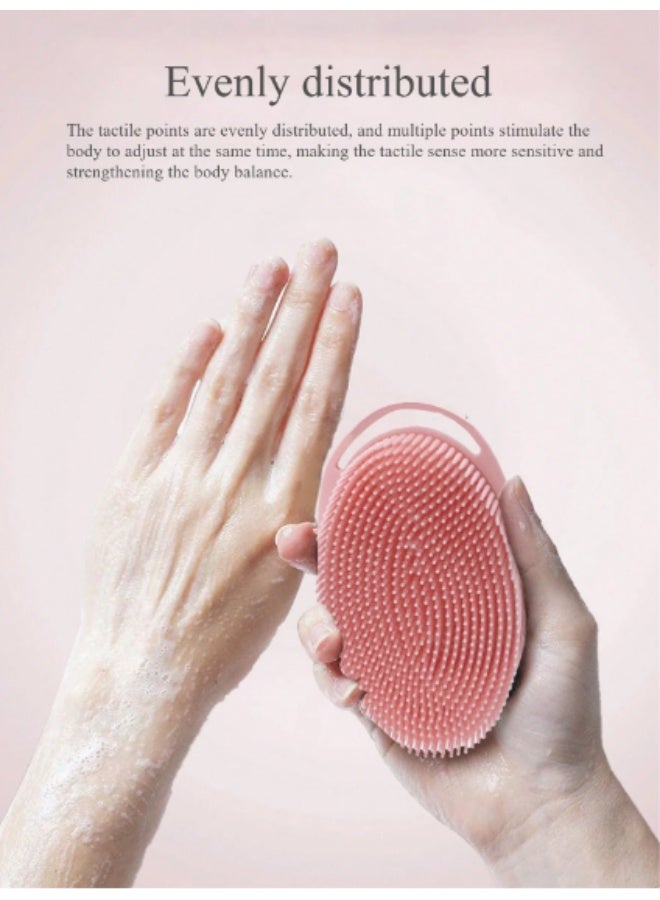 Shein 2-in-1 Silicone Bath Brush for Body Exfoliating & Cleaning | Ideal for Sensitive Skin | High-Quality Silicone - Image 2