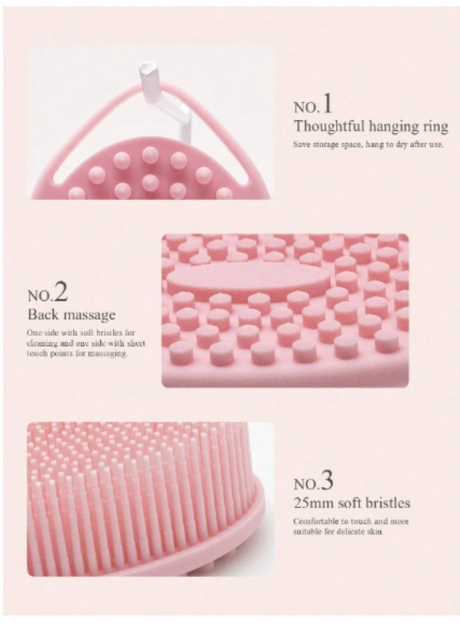 Shein 2-in-1 Silicone Bath Brush for Body Exfoliating & Cleaning | Ideal for Sensitive Skin | High-Quality Silicone - Image 3