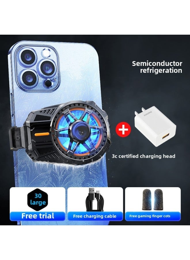 Mobile Phone Radiator Semiconductor Refrigeration Cooling Artifact Water Fan Suitable For Iqoo AppleFor XiaomiBlack Shark 2pro-Color:[specially Designed E-sports] TEC Forced ◇ Comes With Finger Cot + Fast Charging Head  - Image 1