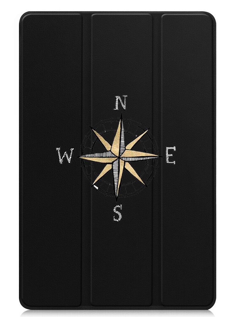 Theodor Protective Flip Case For Apple iPad Pro 13 (2024) With Trifold Stand Auto Wake Sleep Shockproof Cover Compass - Image 1