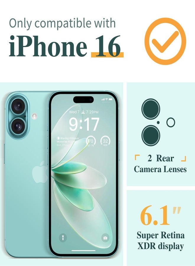 GVIEWIN Compatible with iPhone 16 Case 6.1" 2024, with Screen Protector & Camera Lens Protector, Shockproof Drop Protection Anti-scratch Bumper Clear Floral Cover for Women, Magnolia/White - Image 2