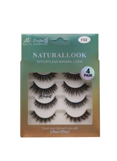 Everytime53 Everytime53 Women's 4 Pair Natural Look Eye Lashes - F02  - Image 1