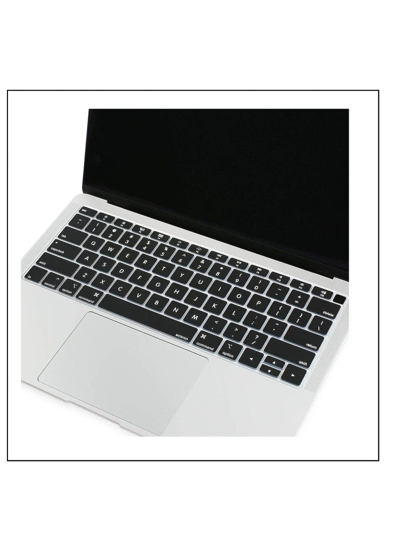 NTECH English Ultra Thin Silicone Keyboard Cover Skin For Compatible MacBook Air 13" 13.3-inch With Touch ID Retina Display (A1932/2018 Release) Soft-Touch Silicone Skin US Version - Image 5