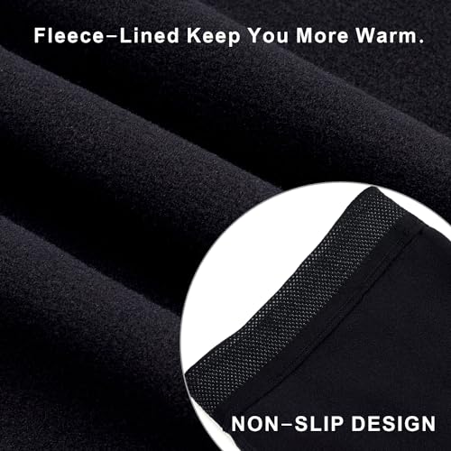 qualidyne Cycling Leg Warmers Fleece Lined Thermal Long Bike Leg Sleeves Bicycle Biking Leg Warmers. - Image 3
