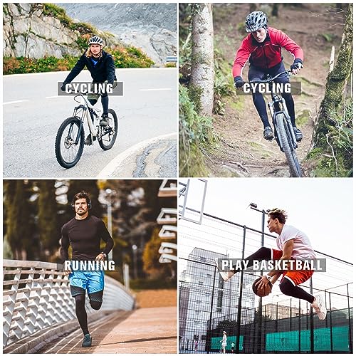 qualidyne Cycling Leg Warmers Fleece Lined Thermal Long Bike Leg Sleeves Bicycle Biking Leg Warmers. - Image 5