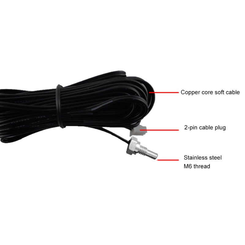 NTC Thermistor 1M Length Accurate Temperature Readings Temperature Sensor - Easy Connection Temperature Probe for Temperature Controller Setup - Image 2