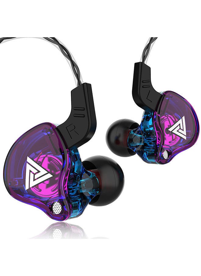 QKZ QKZ Universal 3.5mm HiFi Sport Headphones Purple  - Image 1