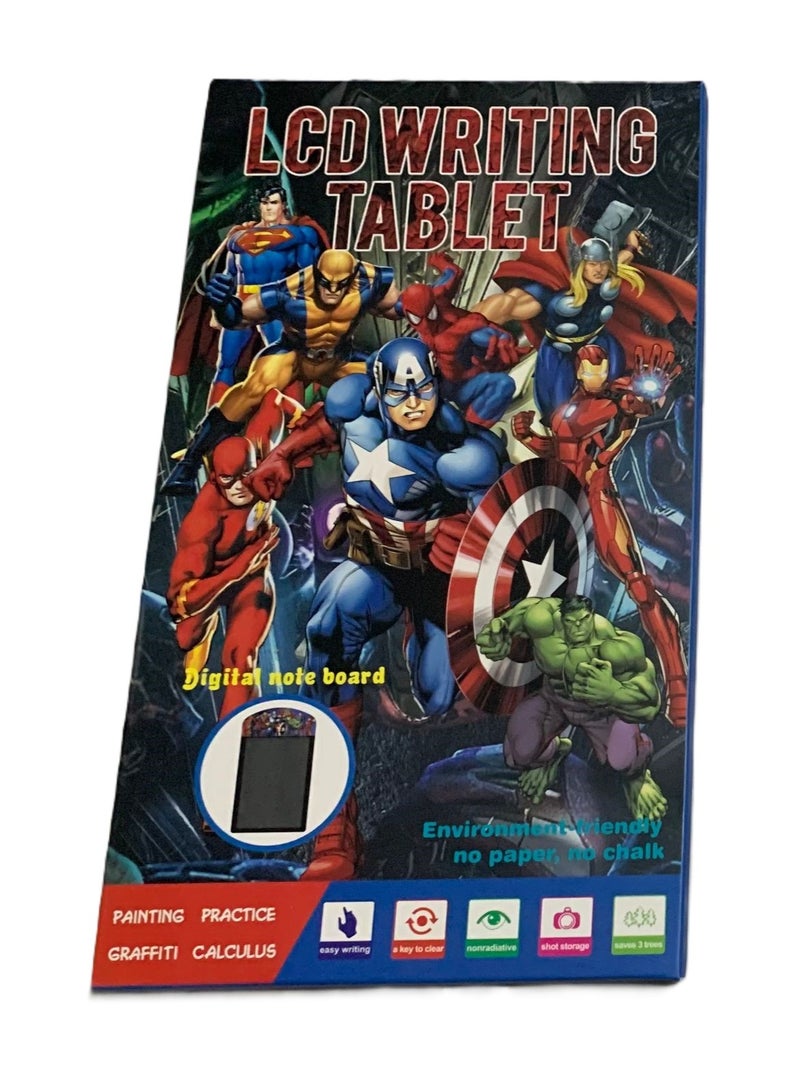 جهاز لوحي LCD للكتابة والرسم للأطفال - تصميم بطل خارق - سبورة إلكترونية ذكية - Image 5