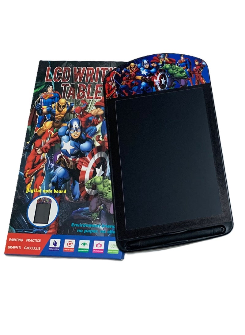 جهاز لوحي LCD للكتابة والرسم للأطفال - تصميم بطل خارق - سبورة إلكترونية ذكية - Image 2
