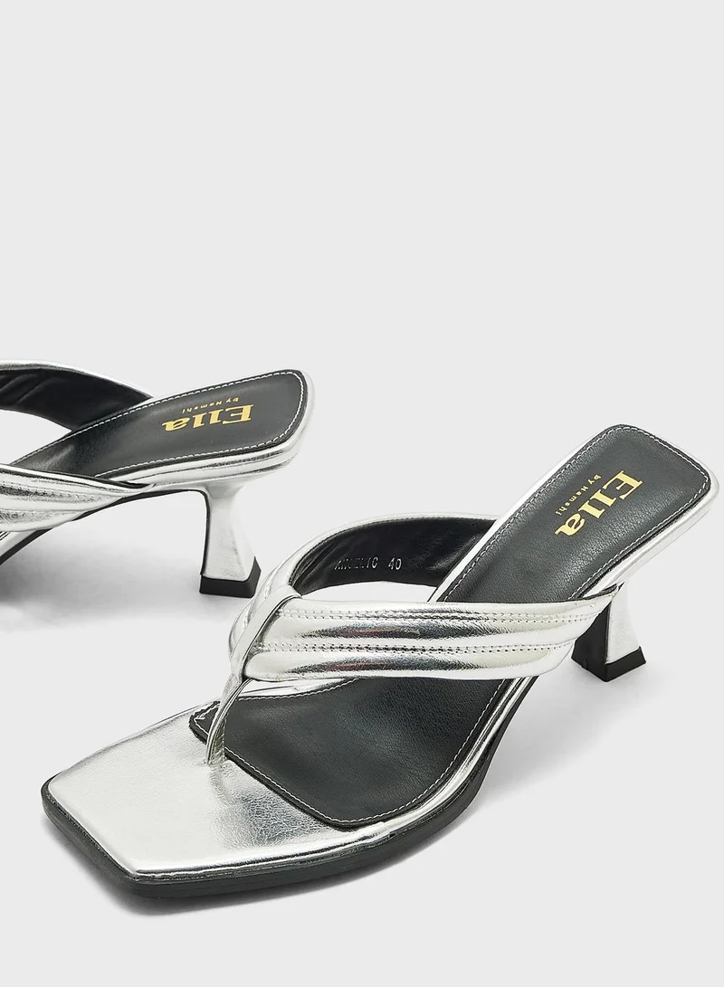 ELLA Mid Heel Thong Mule