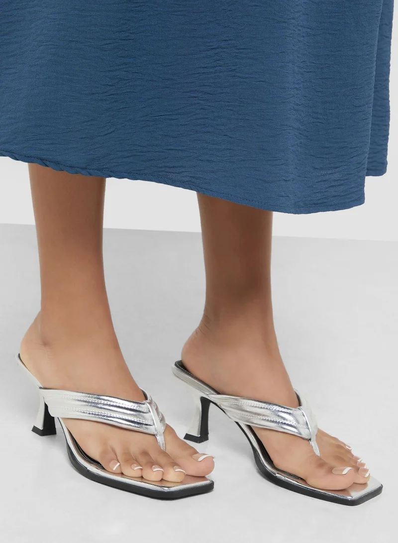 ELLA Mid Heel Thong Mule