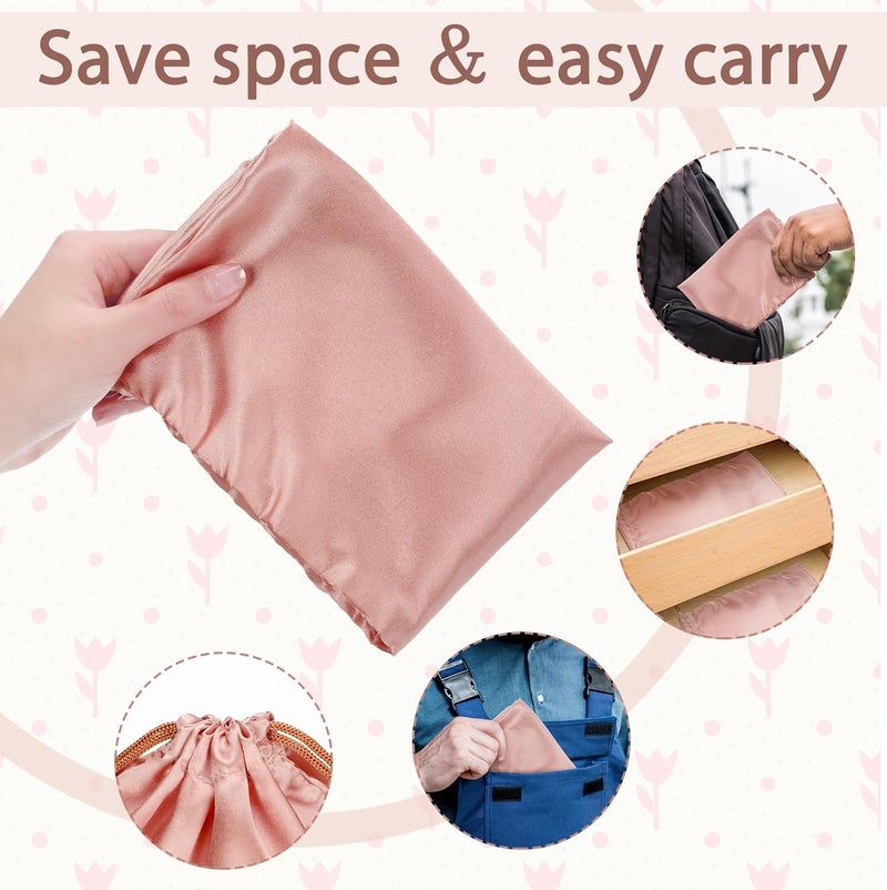 Sinmoe 10 Pcs Dust Bags for Purses and Handbags Silk Dust Cover Bag for Handbags Purses Shoes Boots Silk Drawstring for Storage 3 SizesPink - Image 5