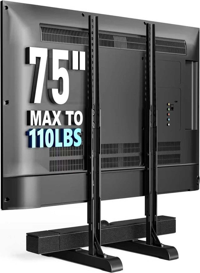 HOLMAXD Universal TV Stand for 19-75 Inch LCD LED TVs, Height Adjustable TV Legs Replacement Hold up to 110 lbs, Table Top TV Stand Base, Max VESA 800X600mm - Image 1