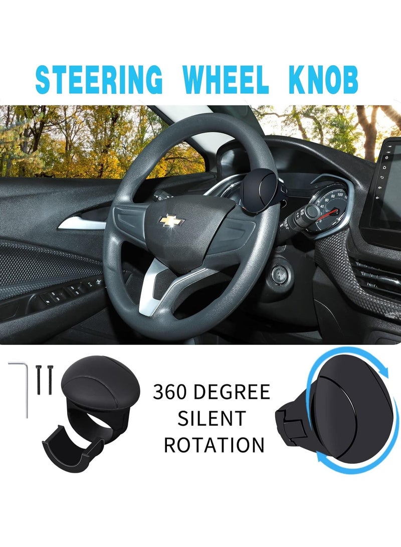 SYOSI Steering Wheel Knob, Universal Non-slip Fit Vehicle Power Handle Steering Wheel Spinner Accessory Knob, Car Power Handle Steering Wheel Spinner For Car Tractor Trucks Boat - Image 4