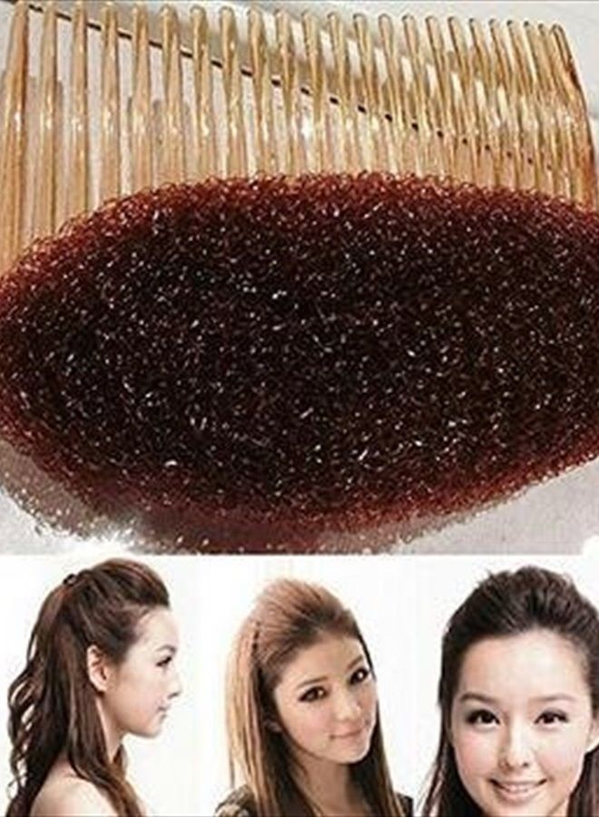 SYBL 2PCS Brown Charming BUMP IT UP Volume Inserts Do Beehive Hair Styler Shaper Insert Tool Hair Comb Bouffant Padding Bun Maker Hair Styling Hair Accessories DIY Hair Beauty Tool for Women Lady Girl - Image 5