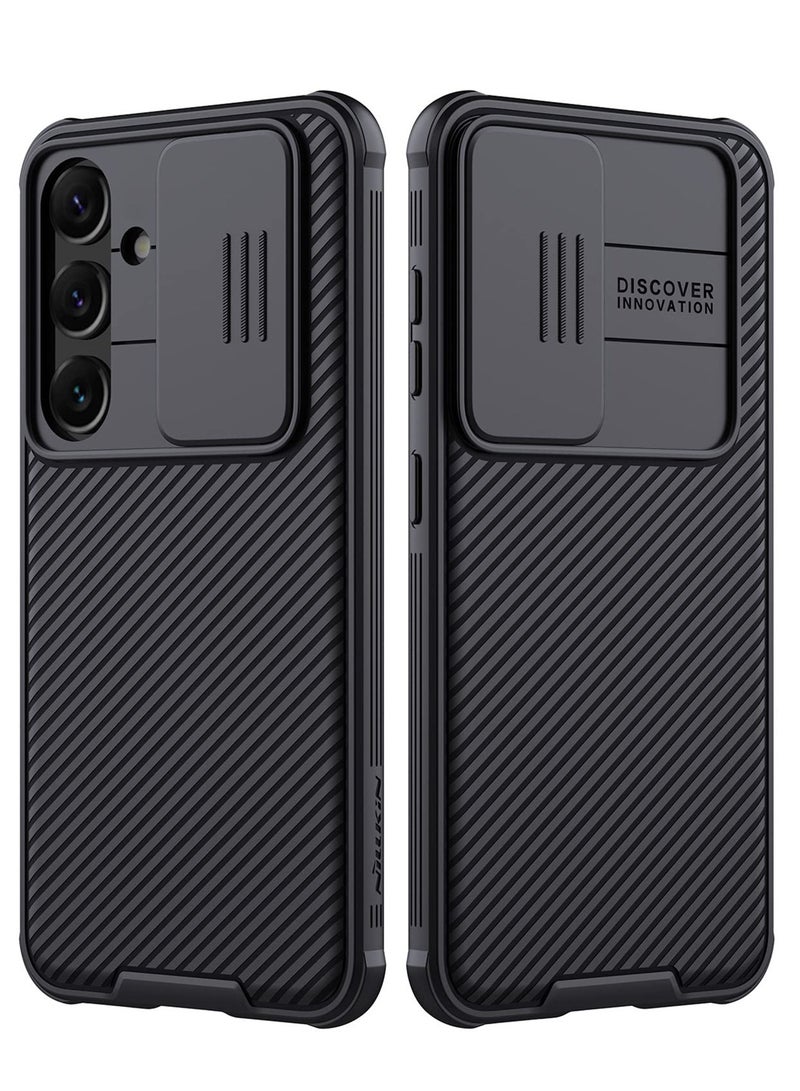 نيلكين حافظة لهاتف سامسونج جالاكسي A56، غطاء منزلق لحماية عدسة الكاميرا، حافة واقية من الصدمات TPU+PC، حافظة موبايل مقاومة للبصمات، غلاف واقي رقيق الحجم. - Image 1