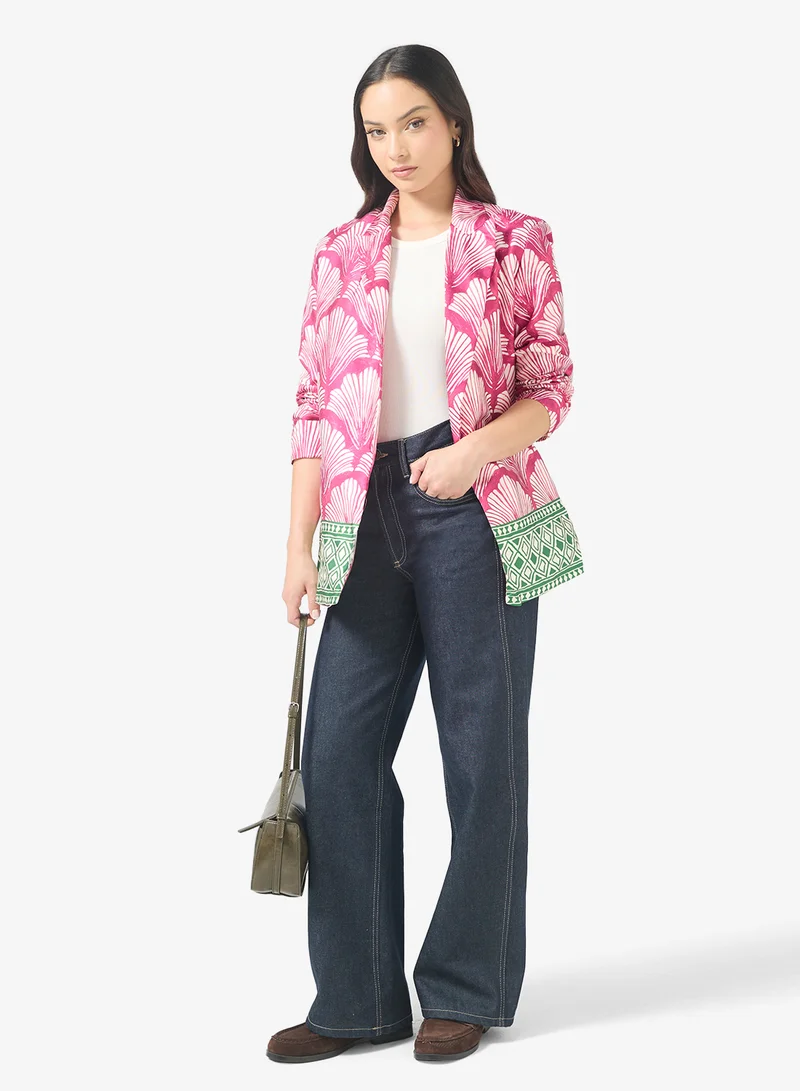 جينجر جاكيت بوهيمي بطبعة زهور
