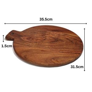 Make in Modern Acacia Wood Chopping Board – 14x12 Inches | Handmade, Reversible, Durable Cutting Board for Kitchen & Serving | Rustic Cheese Platter, Bread or Meat Board - Image 5