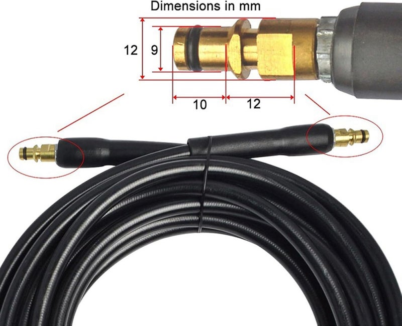 طقم موصل تمديد خرطوم غسالة الضغط العالي لسلسلة Karcher K2 K3 K4 K5 K6 K7، محول موصل متين متوافق مع خرطوم تنظيف المياه - Image 4