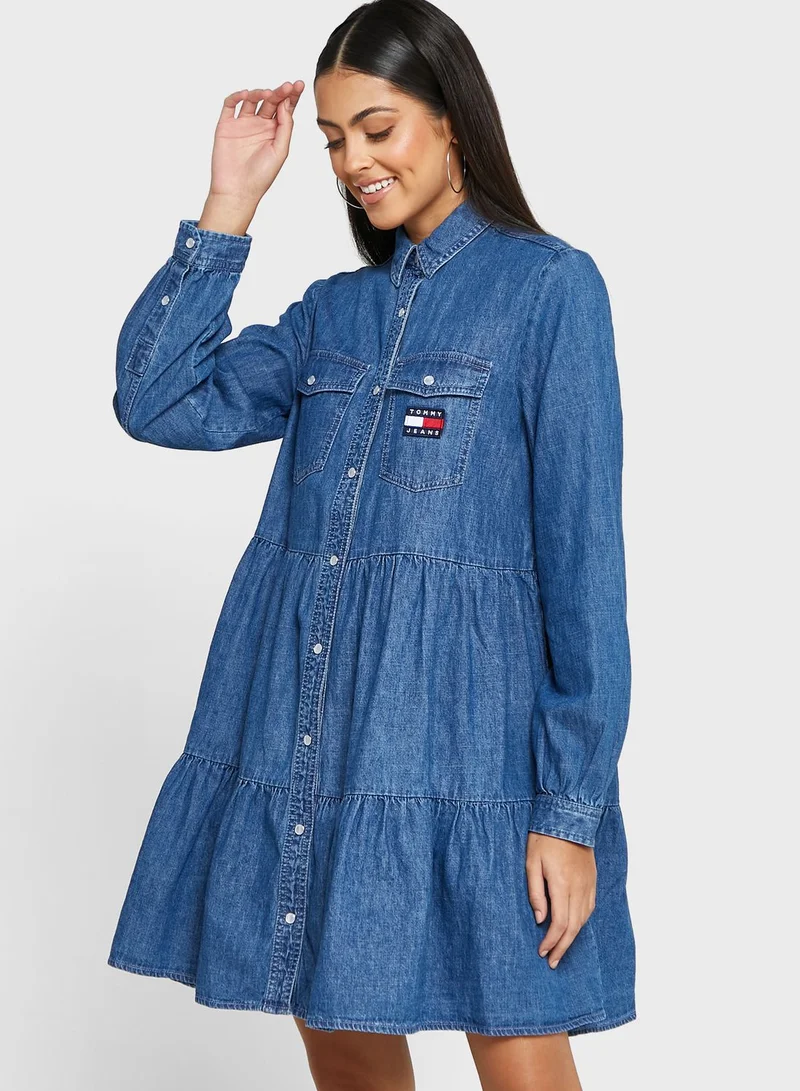 TOMMY JEANS Button Down Denim Dress