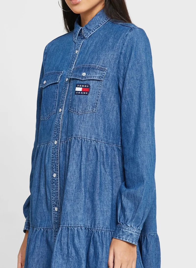 TOMMY JEANS Button Down Denim Dress