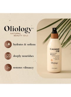 Oliology Coconut Oil 10In1 Multipurpose Spray Leave In Treatment For All Hair Types Detangles Controls Frizz Hydrates & Moisturizes Made In Usa Cruelty Free & Paraben Free (8.5 Oz)  - Image 3