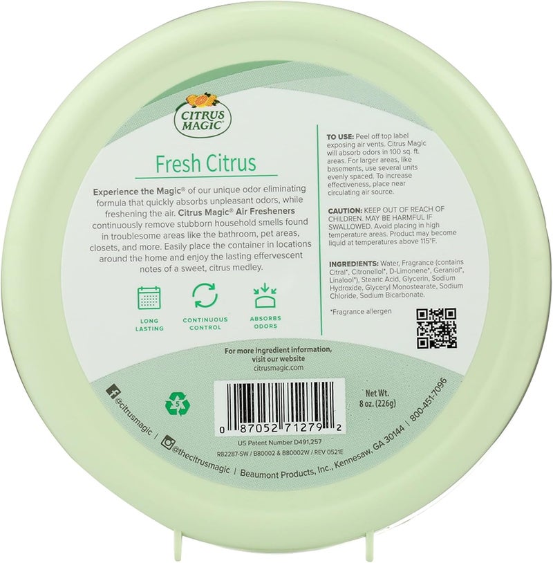 Citrus Magic Solid Air Freshener, Fresh Citrus Scent, 8-Ounce - Image 5