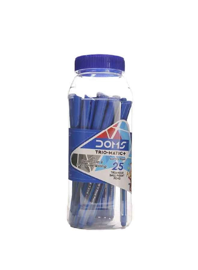 DOMS Doms Trio-Matic 25 Triangle Ball Point Pen Box - .0.6 Fine Point 