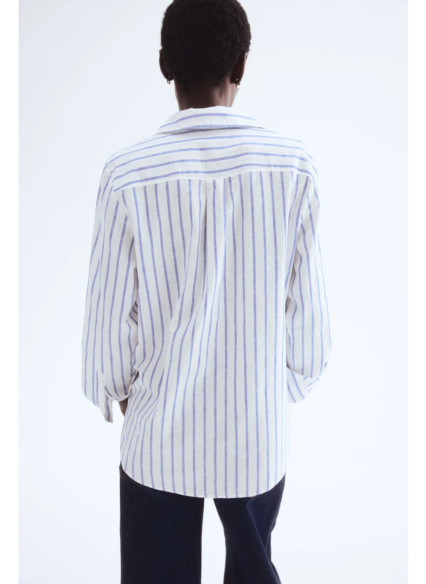 اتش اند ام Linen-Blend Shirt