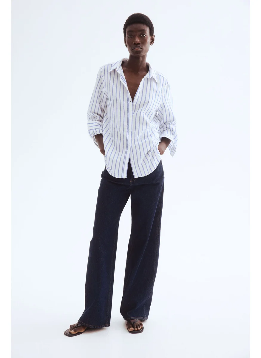 اتش اند ام Linen-Blend Shirt