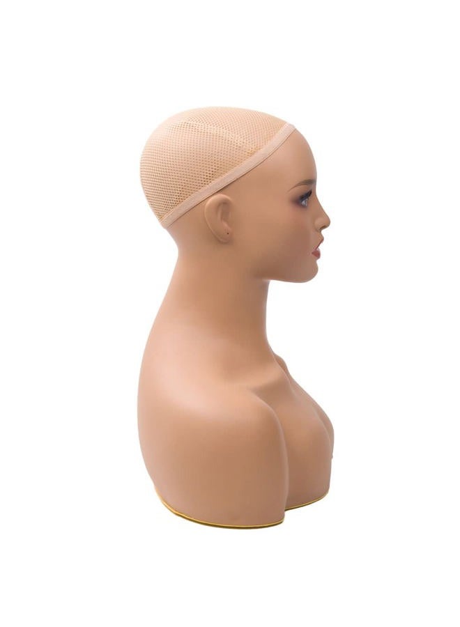 JINGFA Mannequin Head with Shoulder Display Manikin Head Bust for Wigs,Makeup,Beauty Accessories - Image 5