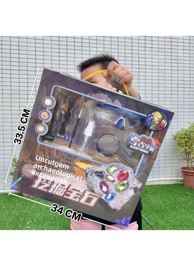 Children's Science And Education Archaeology Excavation Toys Popular Science Exploration Planet Gem Dinosaur Fossil Treasure Agency Renewal Gifts-Color:2041 Luminous Dinosaur Archaeology  - Image 3