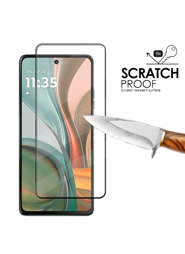 2 في 1 لهاتف Motorola G75 5G واقي شاشة من الزجاج المقوى مع فيلم عدسة الكاميرا، قطعة واحدة من واقيات الشاشة الأمامية وقطعة واحدة من فيلم العدسة
