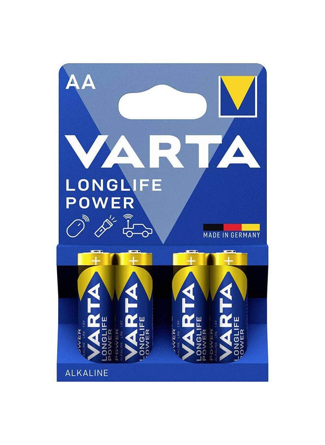 VARTA Pack of 4 Longlife Power AA Mignon batteries , made in germany 