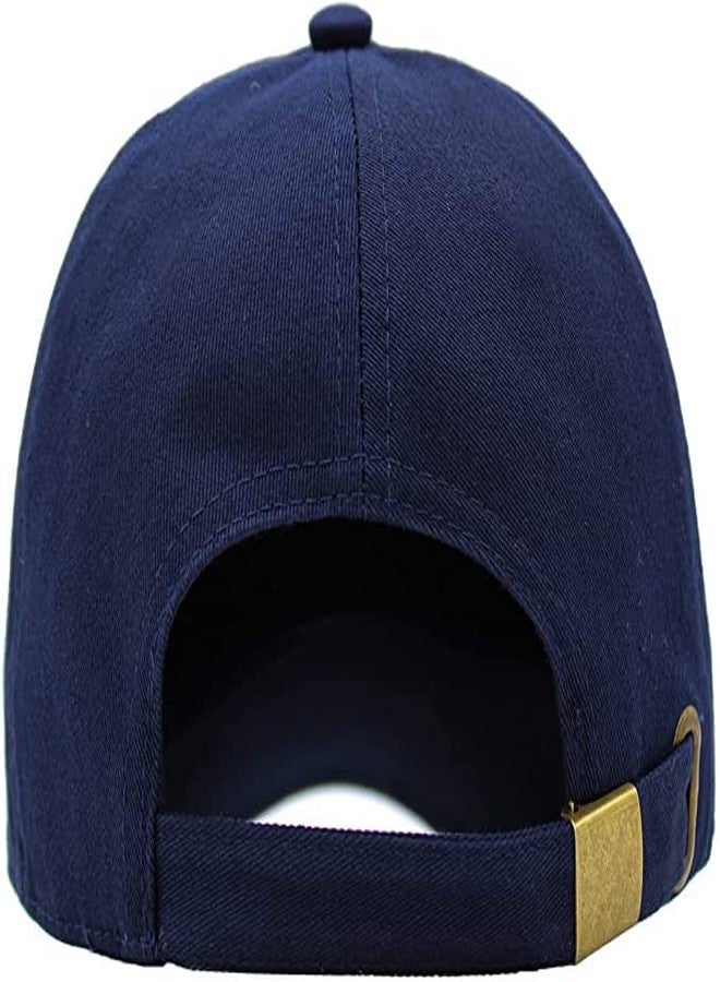 Missby® Unisex Men & Women Cotton Baseball Cap (Free Size) (Navy Blue) - Image 3