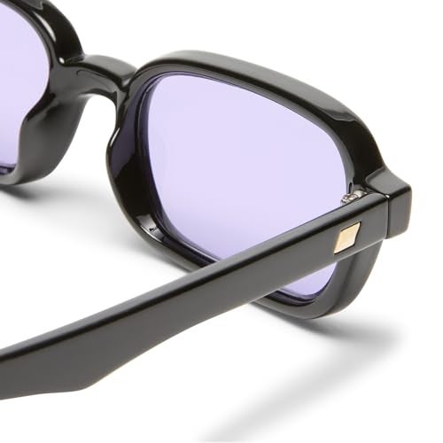 Le Specs Pilferer Sunglasses - Black Lilac, Rectangle, Unisex, Contempory 90s Style - Image 3