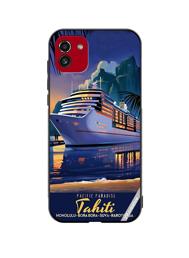 VR CREATIVE Protective Case Cover For Samsung Galaxy A03 Pacific Paradise Design Multicolour - Image 1