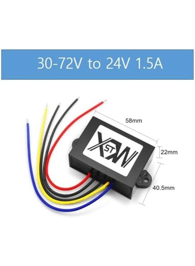 DC 36V 48V 60V 30 72V إلى 24V محول خافض 1.5A تحكم في إمداد الطاقة - Image 3