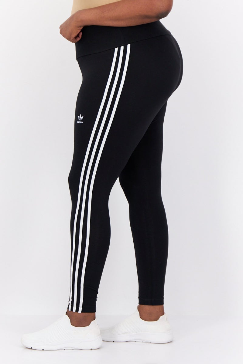 adidas Originals Women Plus Size Brand Logo Training Leggings, Black - Image 2