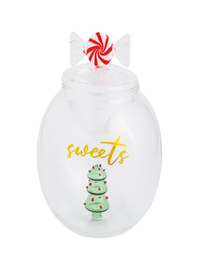 Mud Pie Christmas Glass Cookie Jar - Image 1